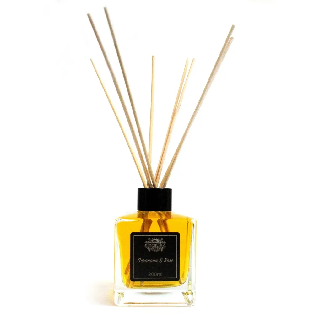 Difusor de Varetas com Óleo Essencial de Rosa de Gerânio 200ml