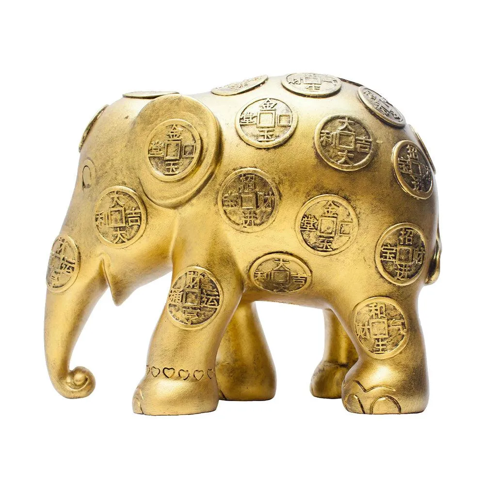 Elefante Desfile Elefante Moedas da Sorte 20cm Edição Limitada 750 peças MOEDAS DA SORTE 20
