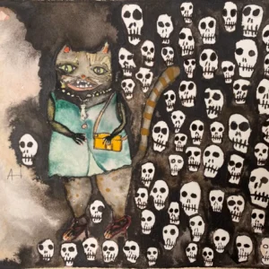 ENRIQUE ARNAUD "DARKNESS I" WATERCOLOR Enrique Arnaud Blum