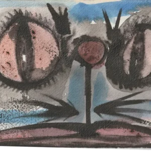 ENRIQUE ARNAUD WATERCOLOR "BLUE FACE" Enrique Arnaud Blum