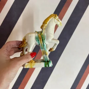 Escultura Cavalo Chinês Branco