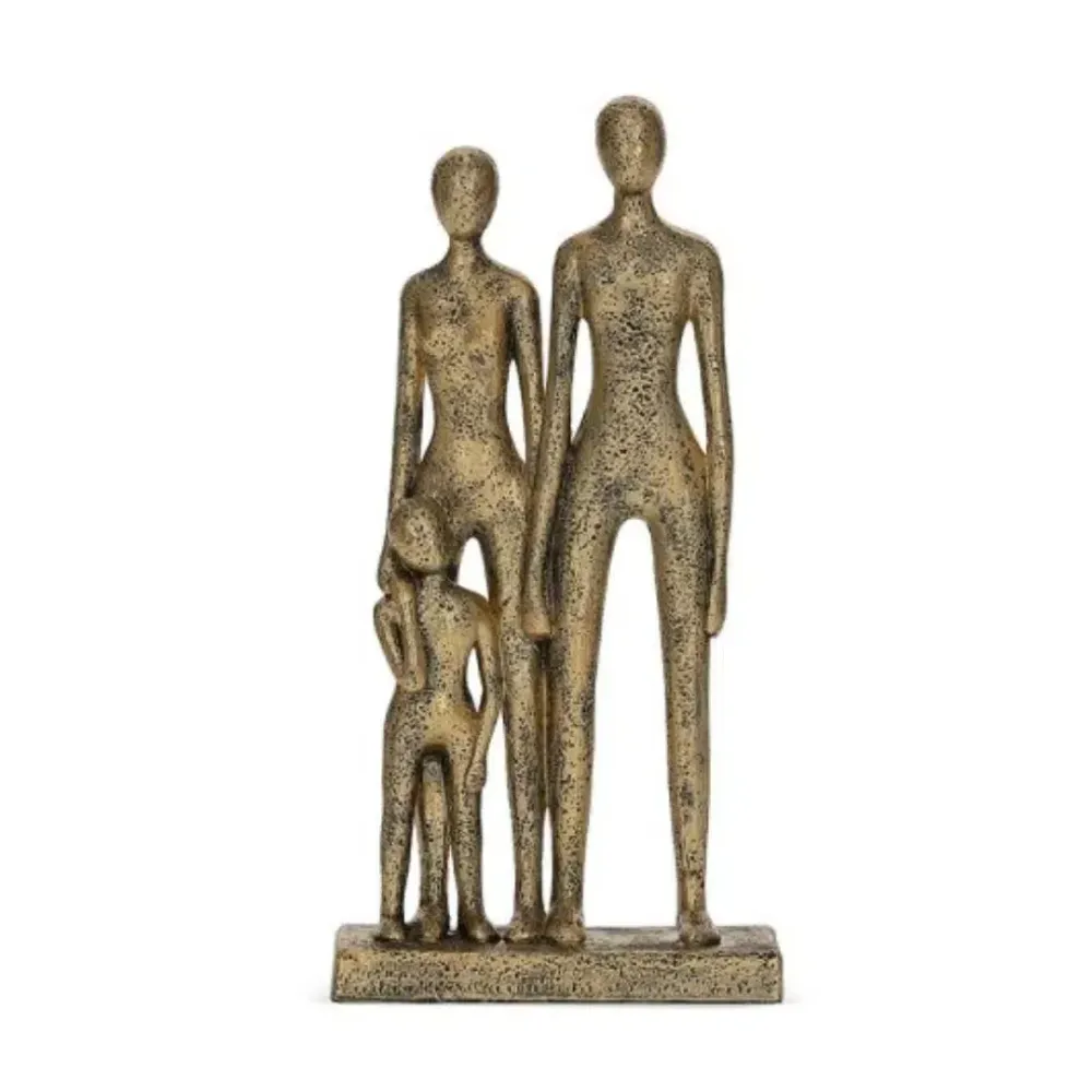 Escultura Família em Poliresina 30x14,5x7cm Mart