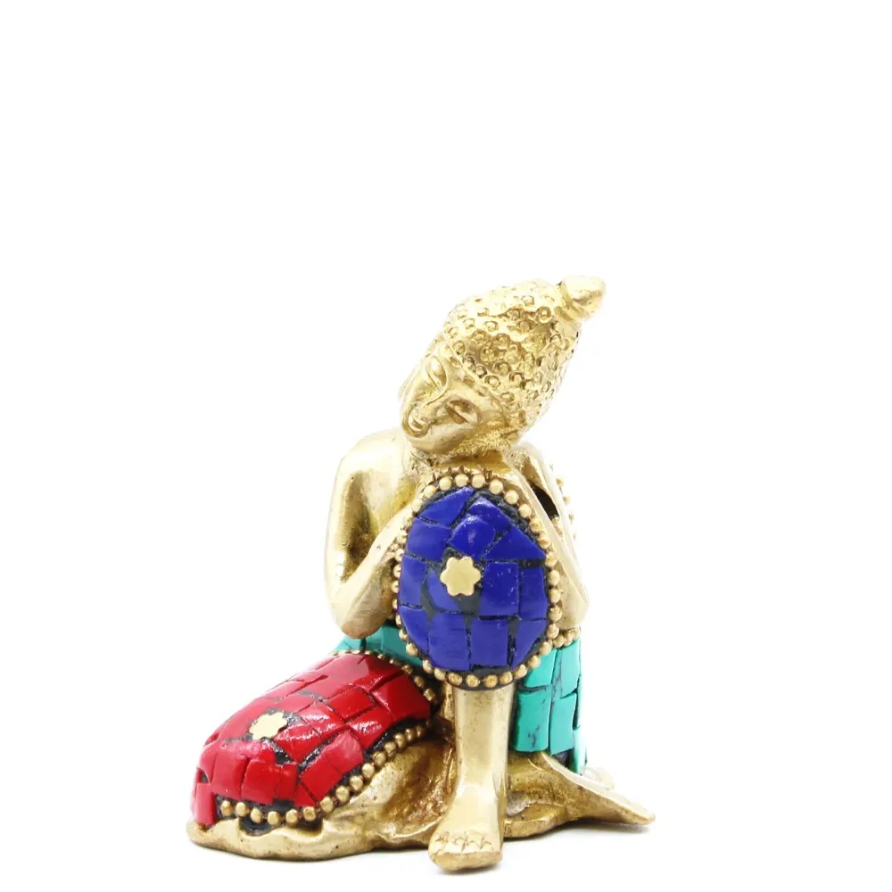 Estátua de Buda em Latão Pensar 6.5 cm