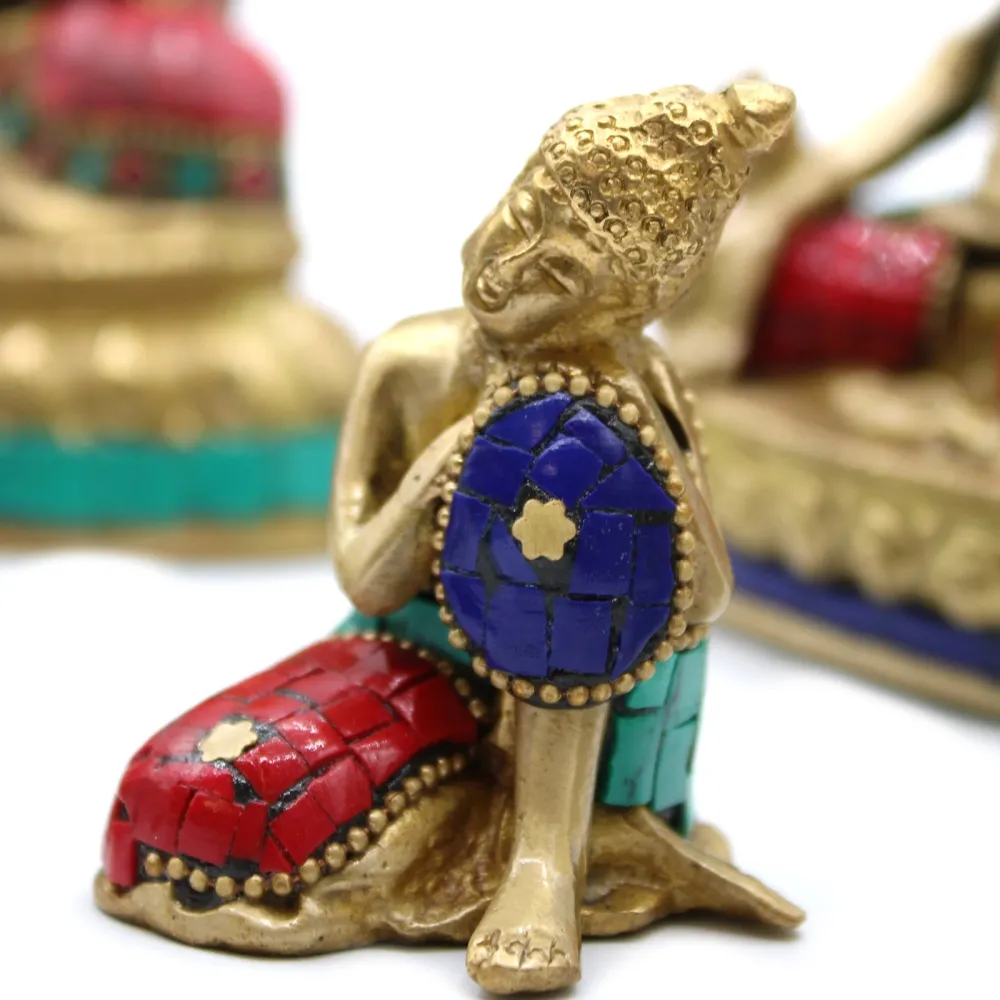 Estátua de Buda em Latão Pensar 6.5 cm