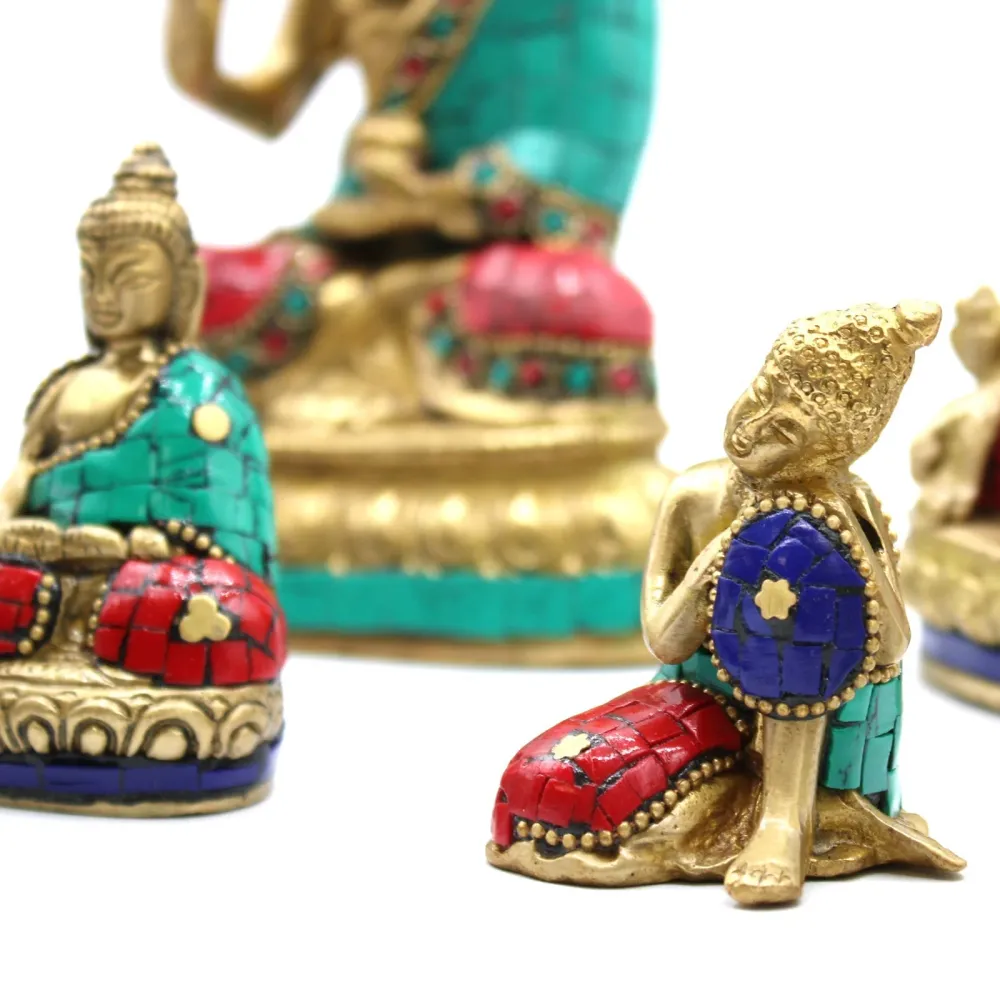 Estátua de Buda em Latão Pensar 6.5 cm