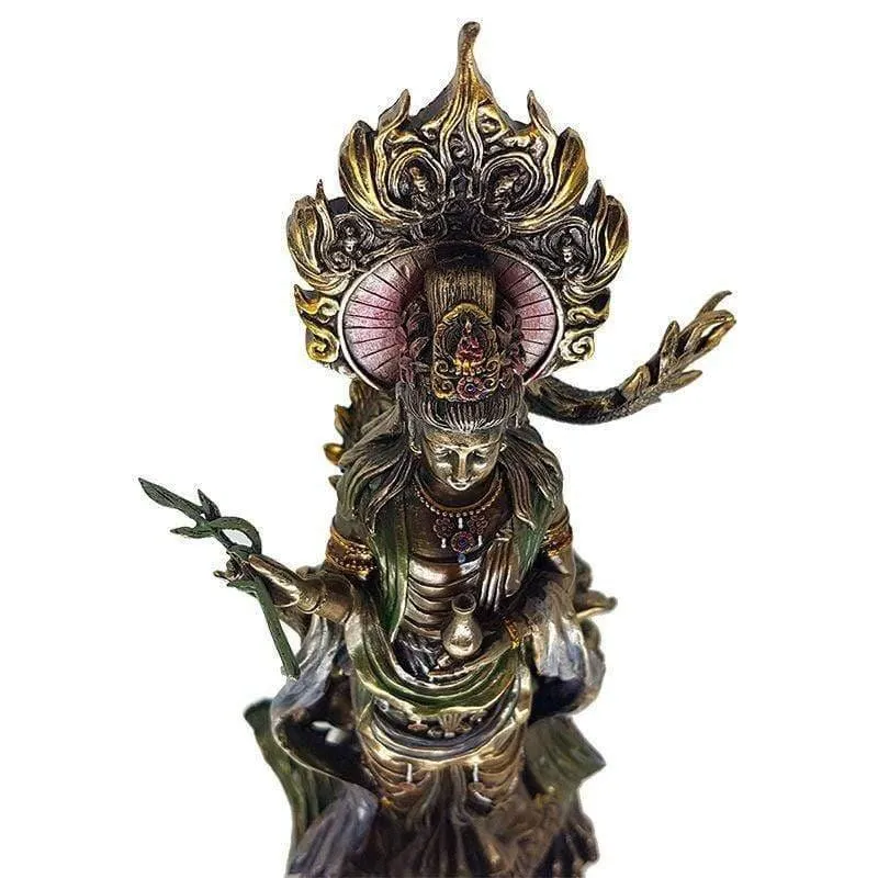 Estátua Kuan Yin e Dragão
