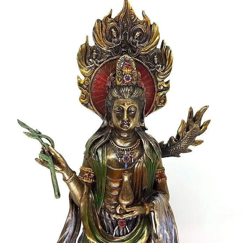 Estátua Kuan Yin e Dragão
