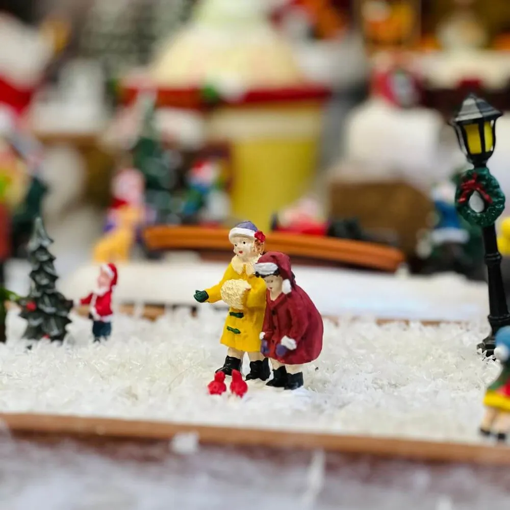 Figuras Natal Com Seis Peças - 9x3cm