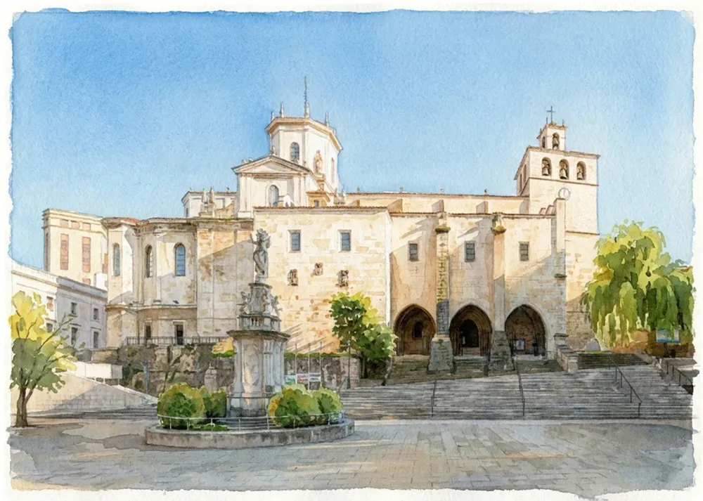 Catedral de Santander estilo aguarela Fine Artic