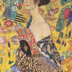 Dama com leque (Gustav Klimt) Fine Artic