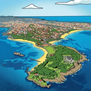 Santander península da Magdalena - Banda desenhada Fine Artic