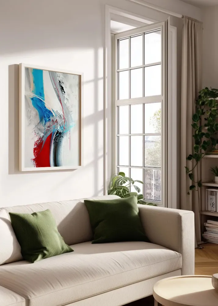 Simbiose vermelho e azul Fine Artic