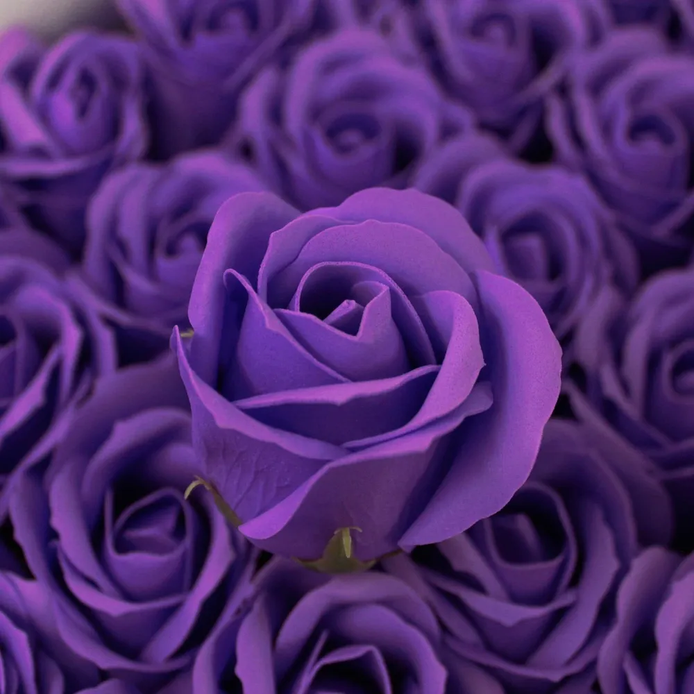 Flores de Sabão Lavanda Rosa Média Pack 10