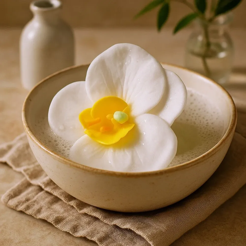 Flores de Sabão Peônia Branca 10 Peças