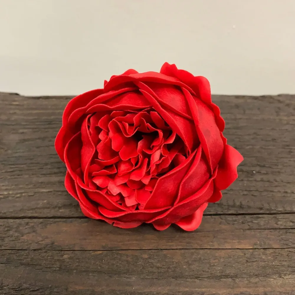 Flores de Sabão Peônia Vermelha Extra Grande Pack de 10