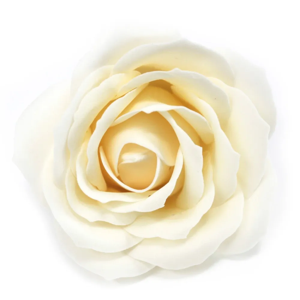 Flores de Sabão Rosa Grande Marfim Pacote de 10