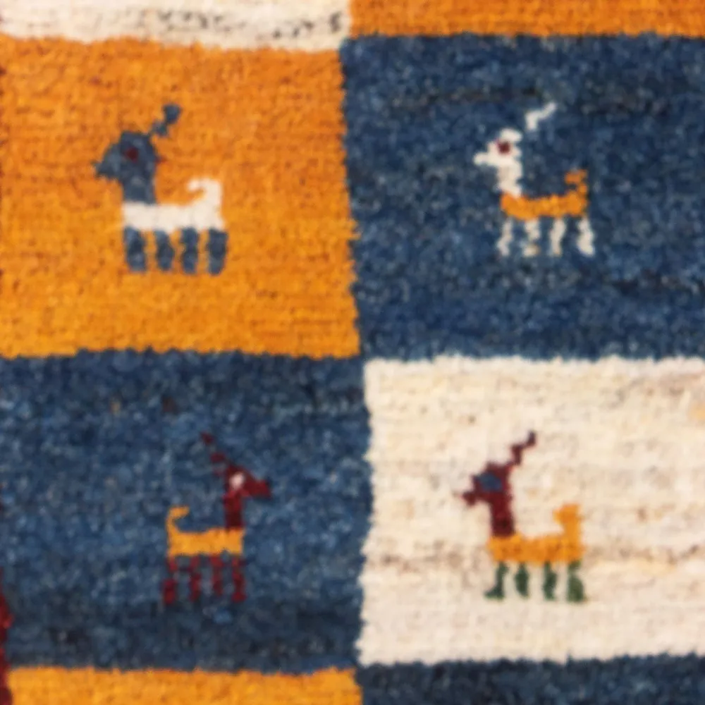 Gabbeh Persisch Teppich 60x40cm - Perserteppich Wollteppich