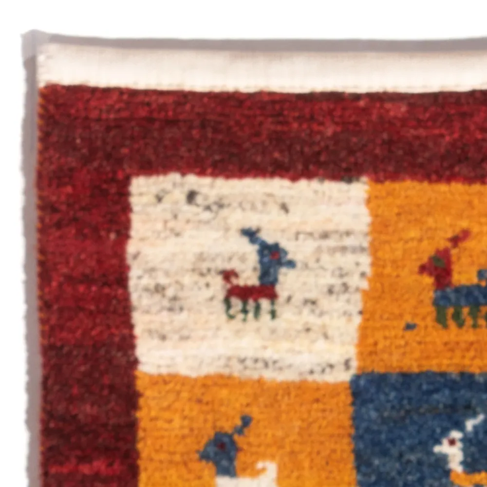 Gabbeh Persisch Teppich 60x40cm - Perserteppich Wollteppich