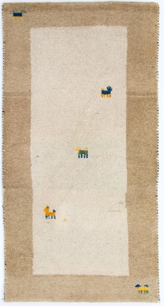 Gabbeh Teppich - Indus 140 x 70 cm - beige