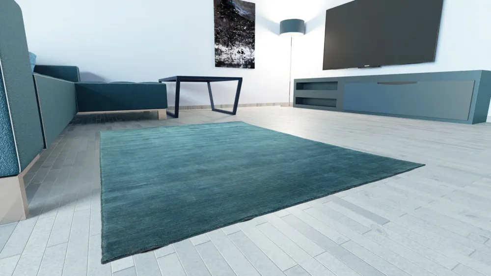 Gabbeh Teppich - Indus 160 x 90 cm - petrolblau
