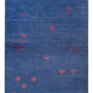 Gabbeh Teppich - Indus - 180 x 120 cm - dunkelblau