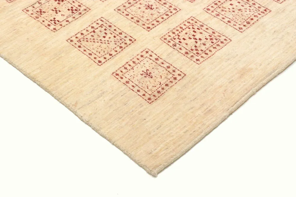 Gabbeh Teppich - Loribaft Perser 211 x 141 cm - beige