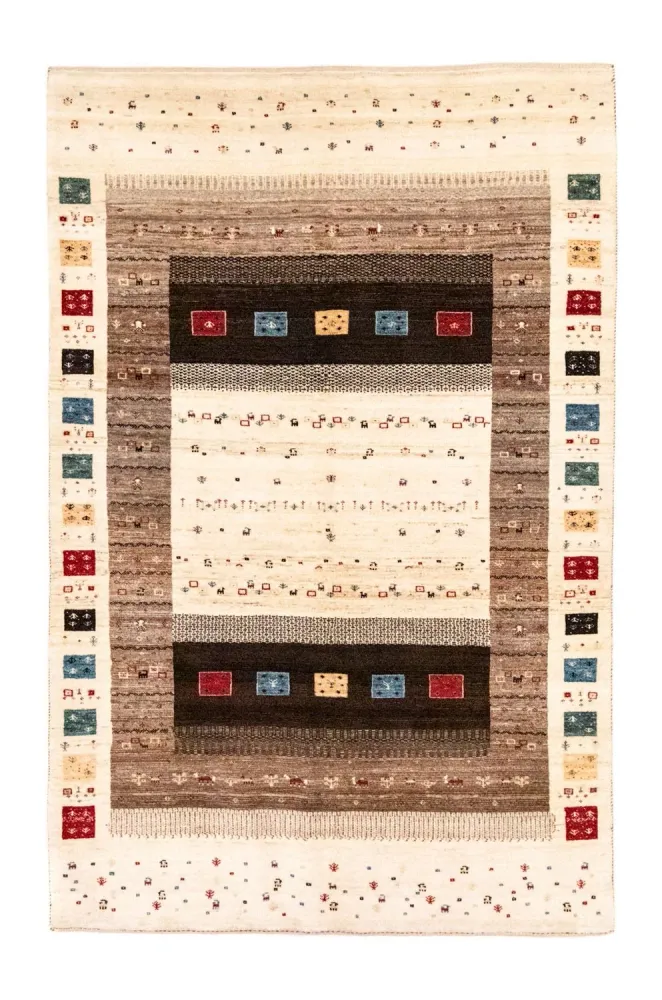 Gabbeh Teppich - Loribaft Perser 260 x 170 cm - beige