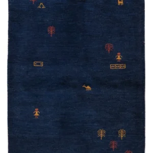 Gabbeh Teppich - Perser - 186 x 124 cm - dunkelblau
