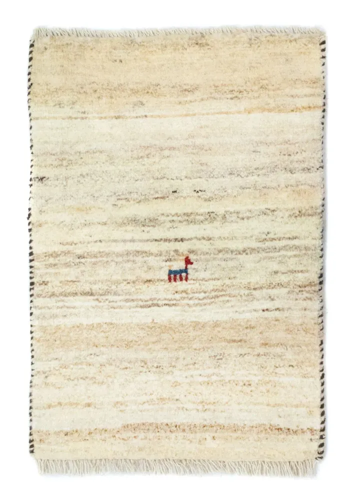 Gabbeh Teppich - Perser 60 x 40 cm - beige