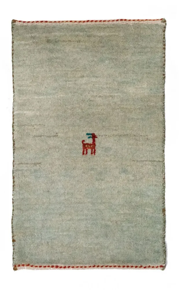 Gabbeh Teppich - Perser 60 x 40 cm - hellblau