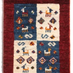 Gabbeh Teppich - Perser - 60 x 40 cm - mehrfarbig
