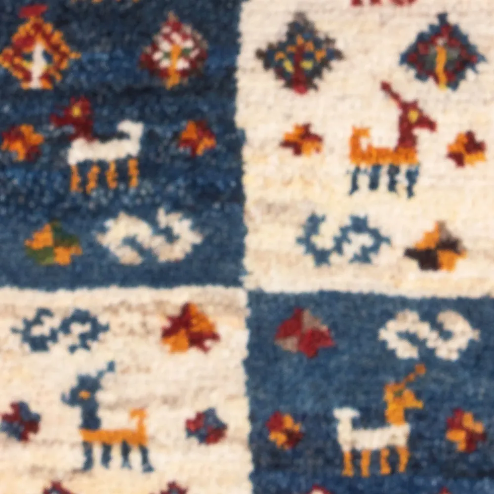 Gabbeh Teppich - Perser - 60 x 40 cm - mehrfarbig
