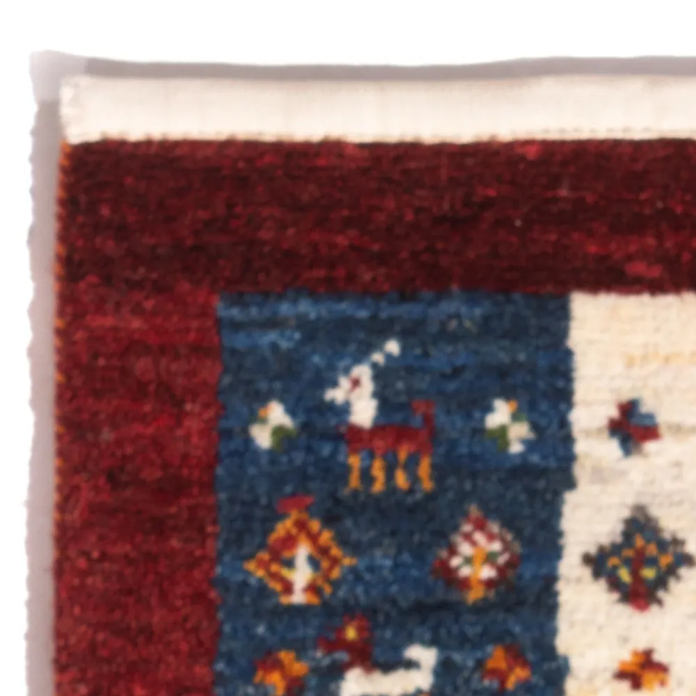 Gabbeh Teppich - Perser - 60 x 40 cm - mehrfarbig