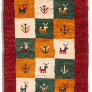 Gabbeh Teppich - Perser - 60 x 40 cm - mehrfarbig
