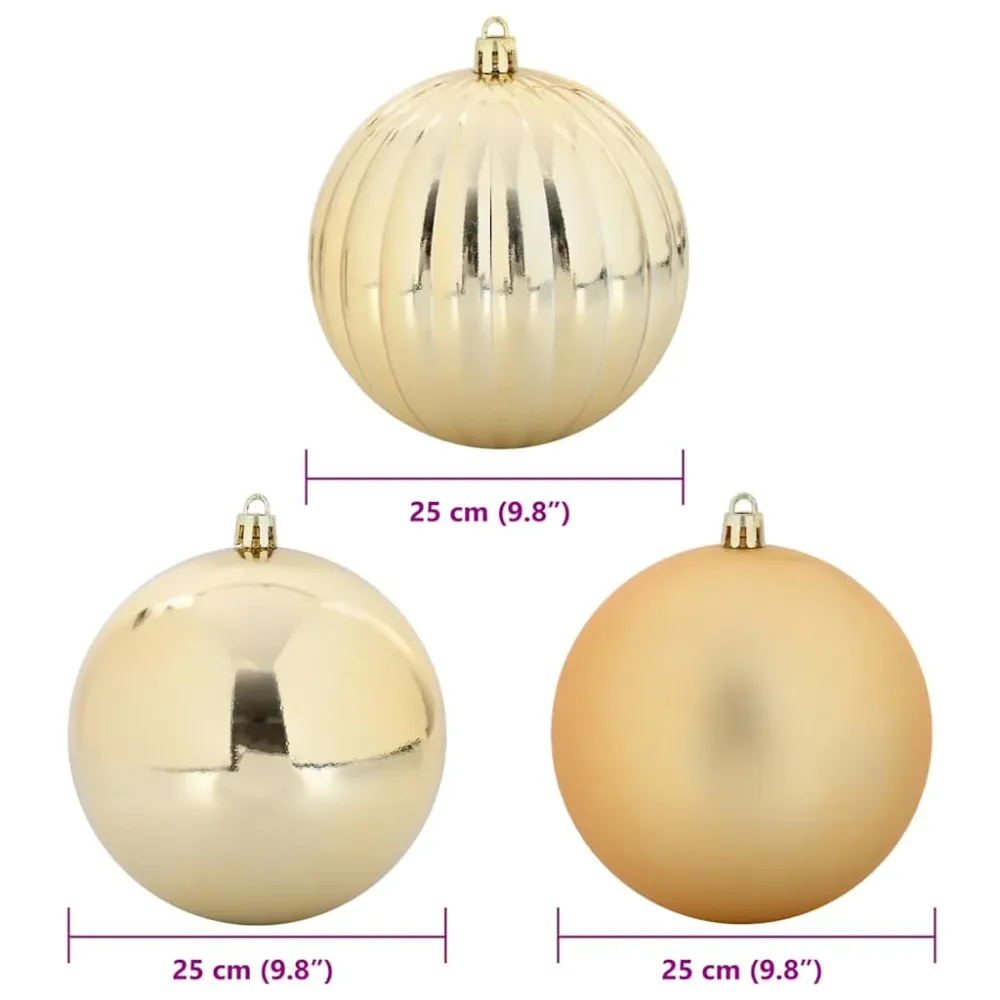 HKH Conjunto de 3 Bolas de Natal - Ouro