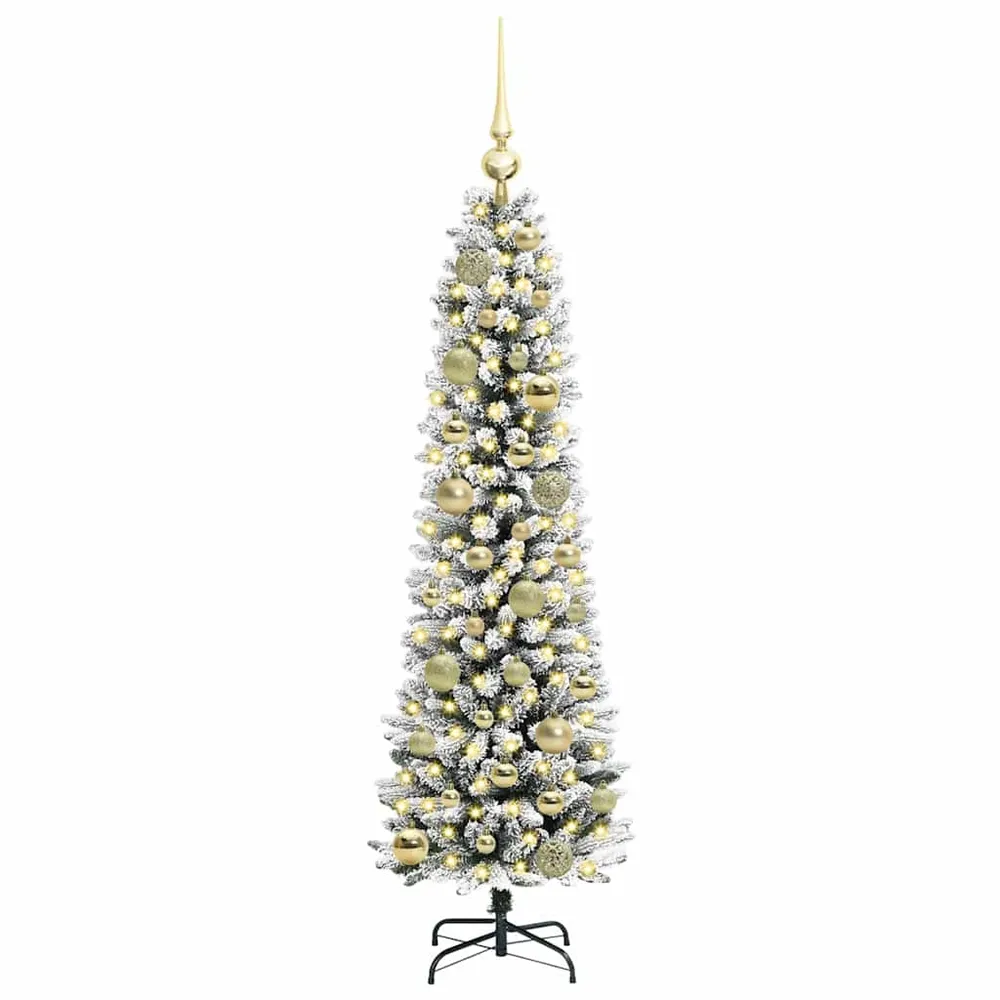 HKH Árvore de Natal Artificial com 150 Leds e Branco - Verde
