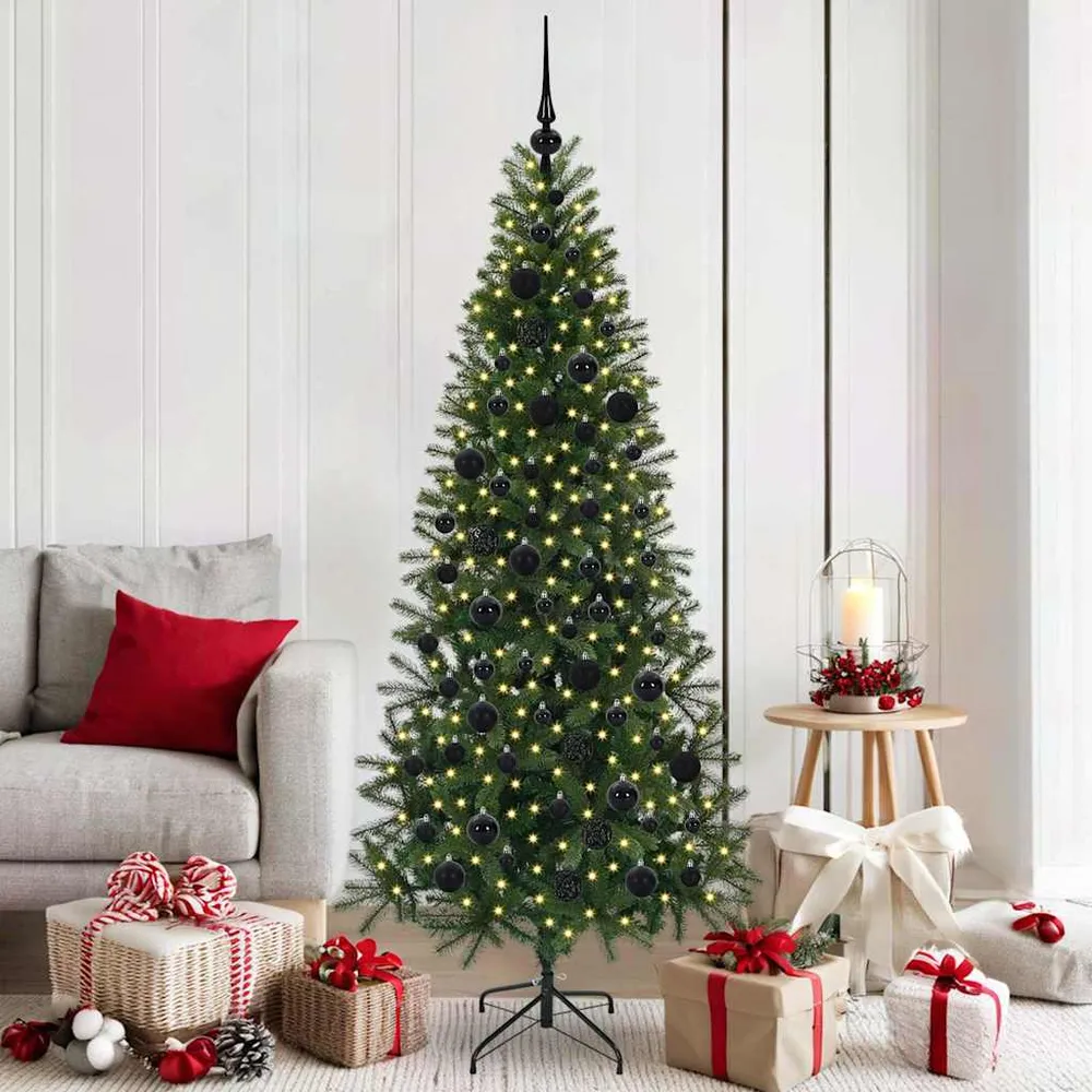 HKH Árvore de Natal Artificial com 300 Leds Verde em PE e PVC