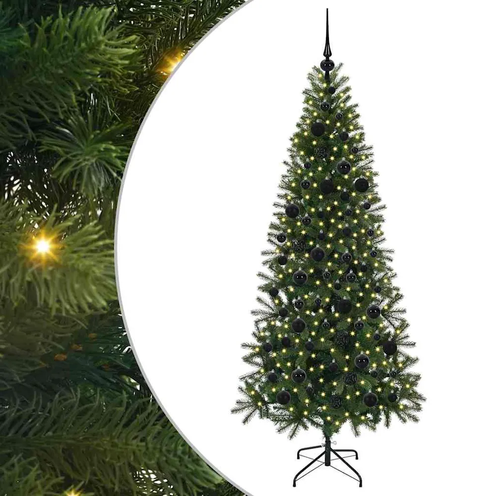 HKH Árvore de Natal Artificial com 300 Leds Verde em PE e PVC