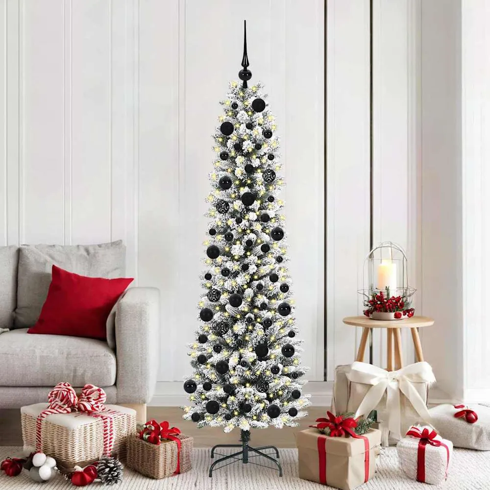 HKH Árvore de Natal Artificial com 300 Leds e Branco - Verde