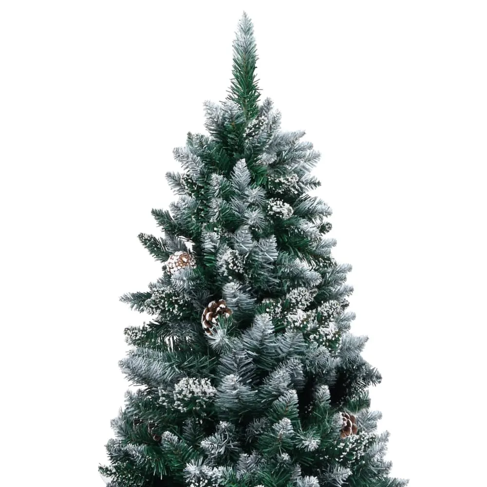 HKH Árvore de Natal Artificial com Pinhas e Neve Branca