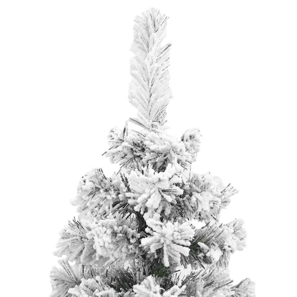 HKH Árvore de Natal Artificial Fina com Neve Verde em PVC