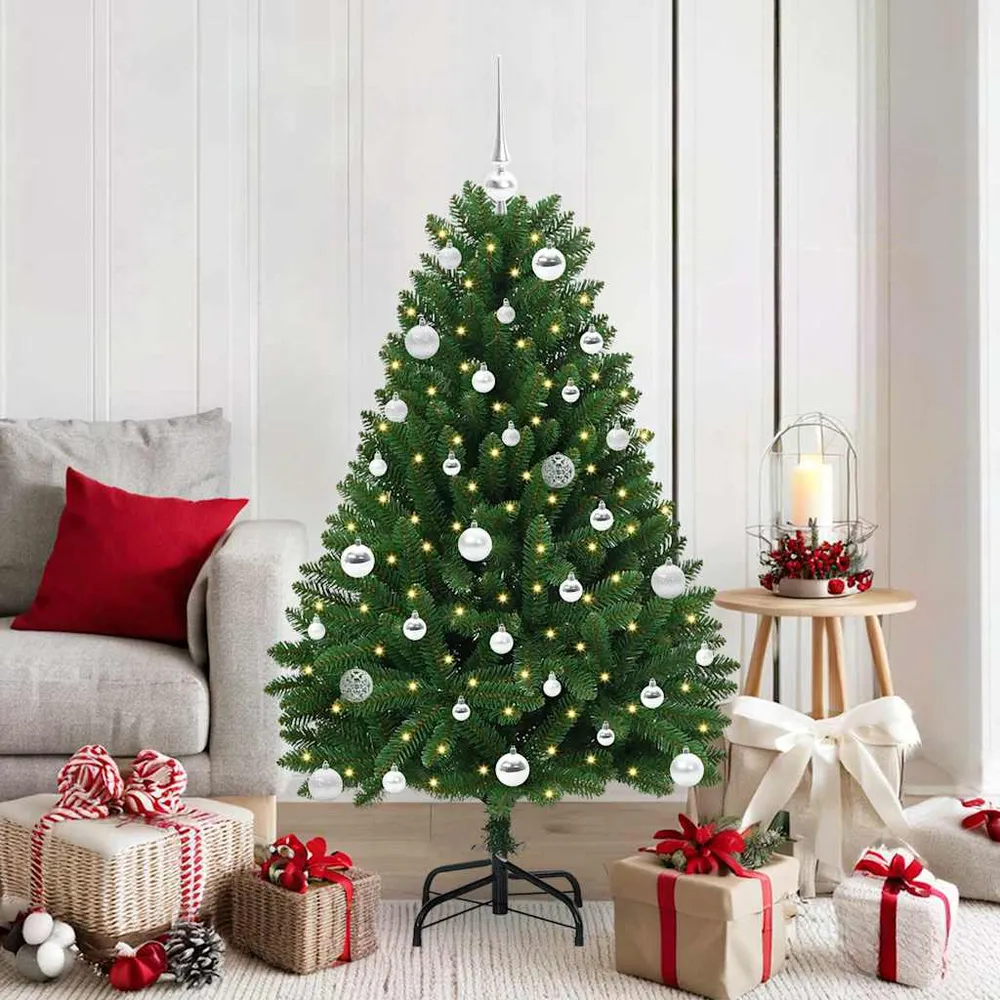 HKH Árvore de Natal Artificial Verde em Metal e PVC