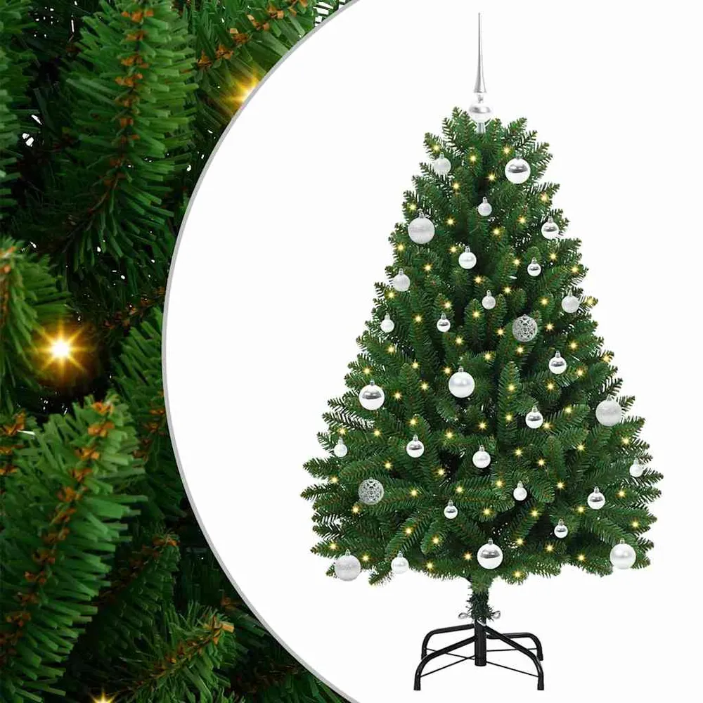 HKH Árvore de Natal Artificial Verde em Metal e PVC