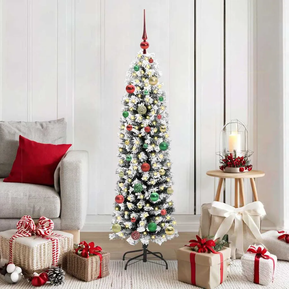 HKH Árvore de Natal Artificial Verde em ço e PVC