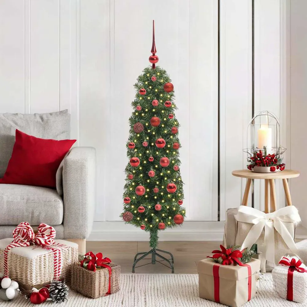 HKH Árvore de Natal Artificial Verde em ço e PVC