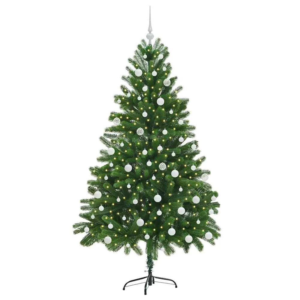 HKH Árvore de Natal com 300 Leds com Suporte Verde em PE