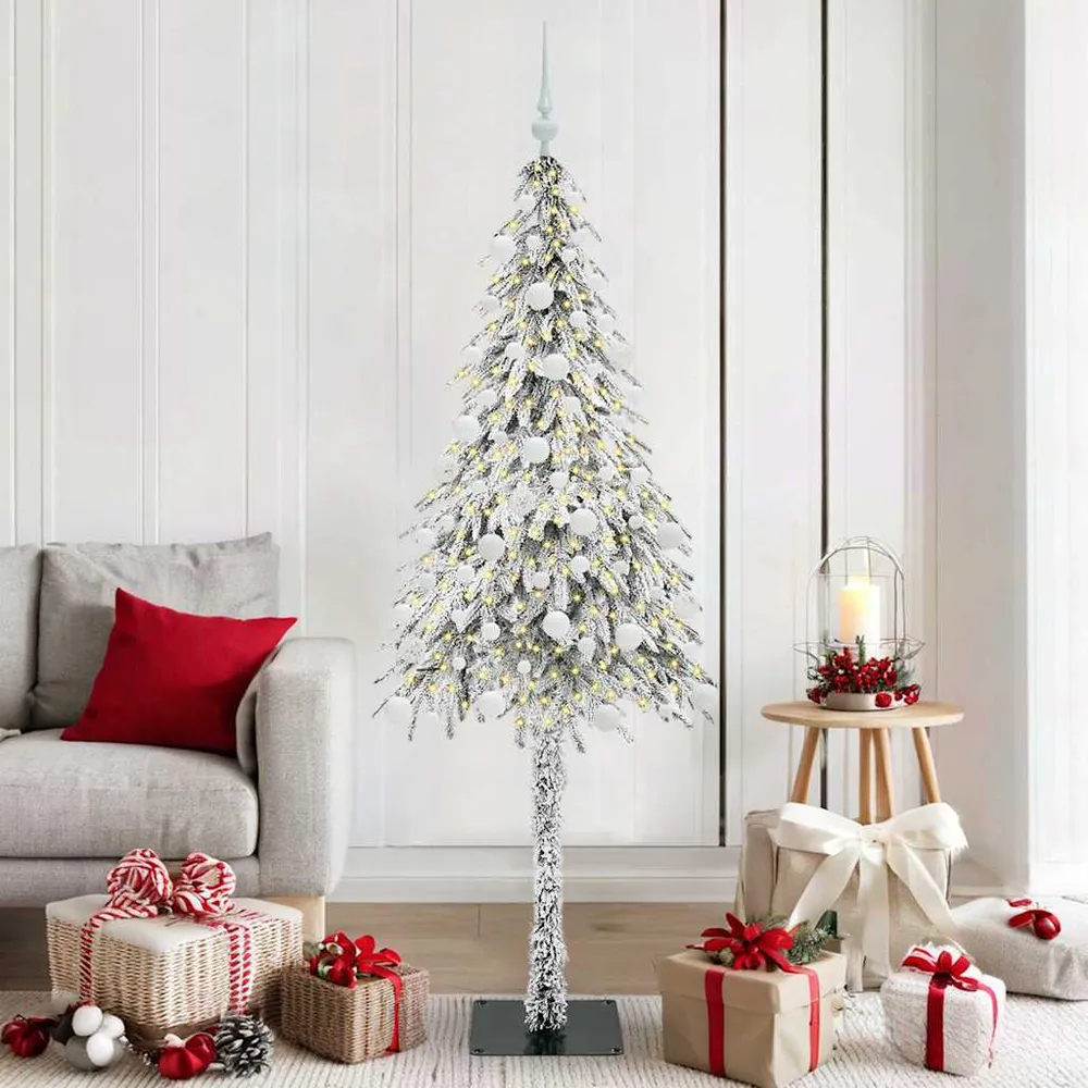 HKH Árvore de Natal com 300 Leds com Suporte Branco em ço e PE