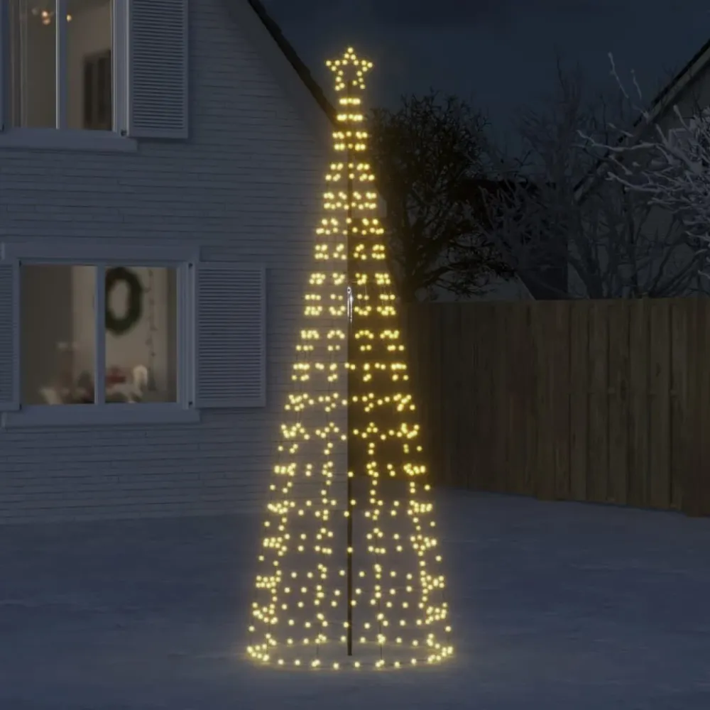 HKH Árvore de Natal LED com Spikes e 570 Leds - Branco Quente