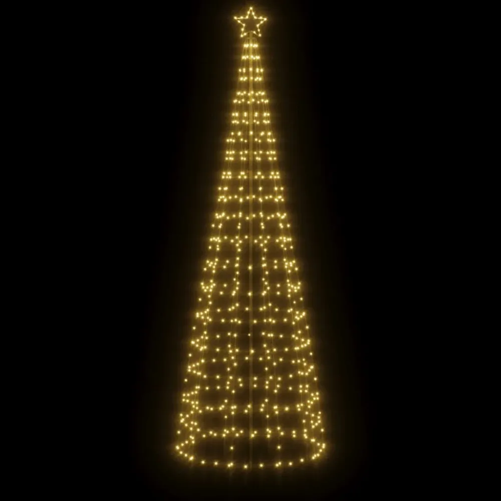 HKH Árvore de Natal LED com Spikes e 570 Leds - Branco Quente