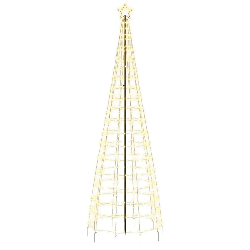 HKH Árvore de Natal LED com Spikes e 570 Leds - Branco Quente